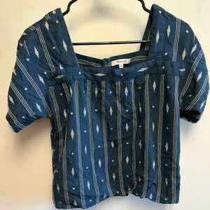 Madewell Crop Peasant Top